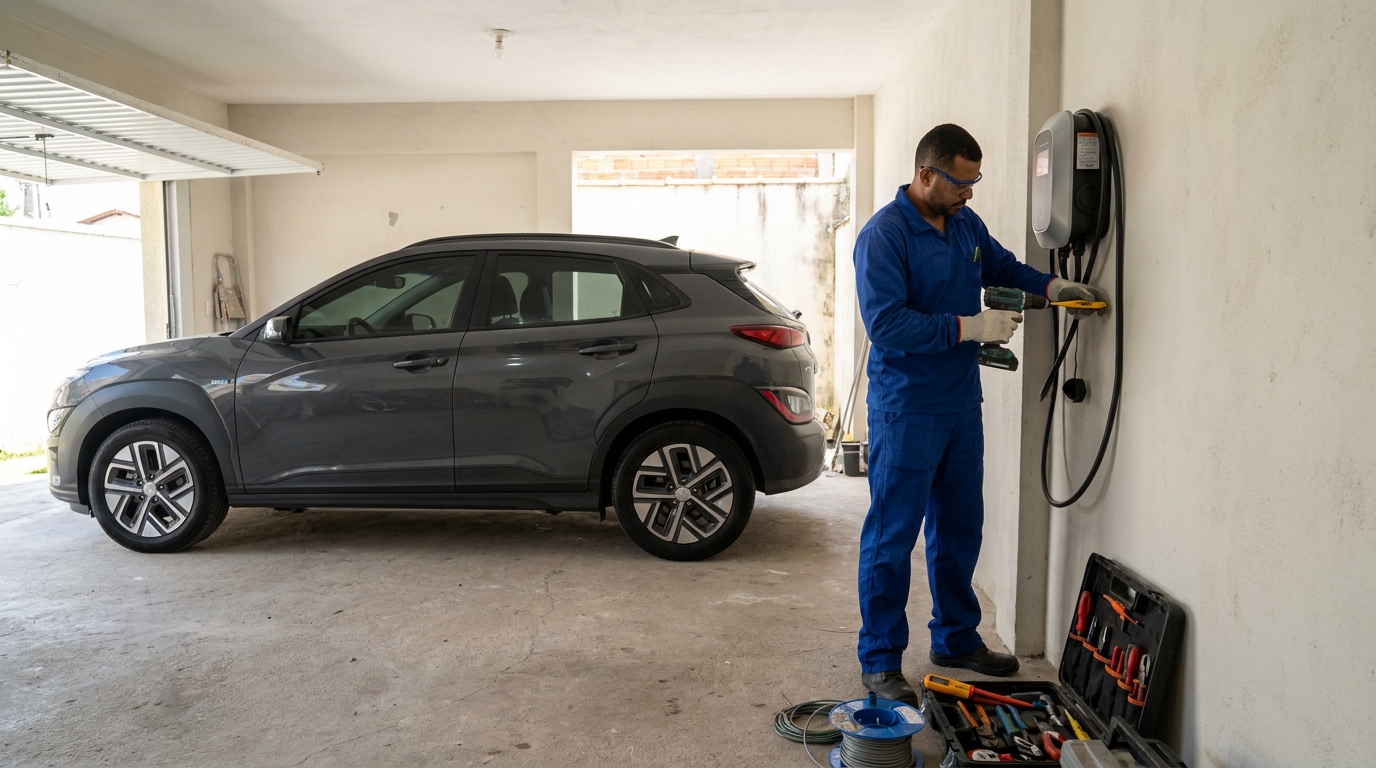 Instalacao de carregador de carro eletrico em Duque de Caxias‑RJ